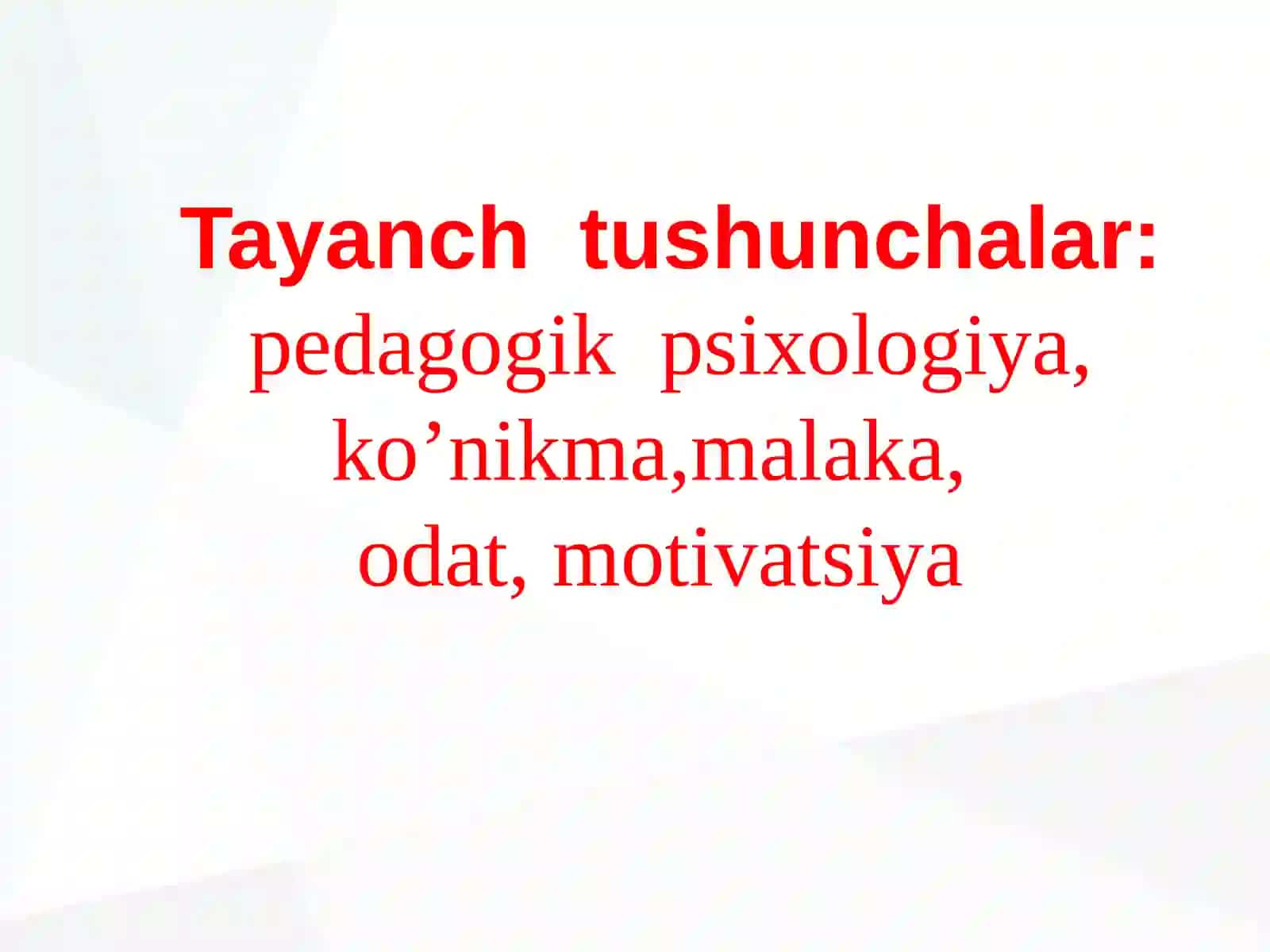 Pedagogik psixologiya: predmet, tuzilma, muammolari 2