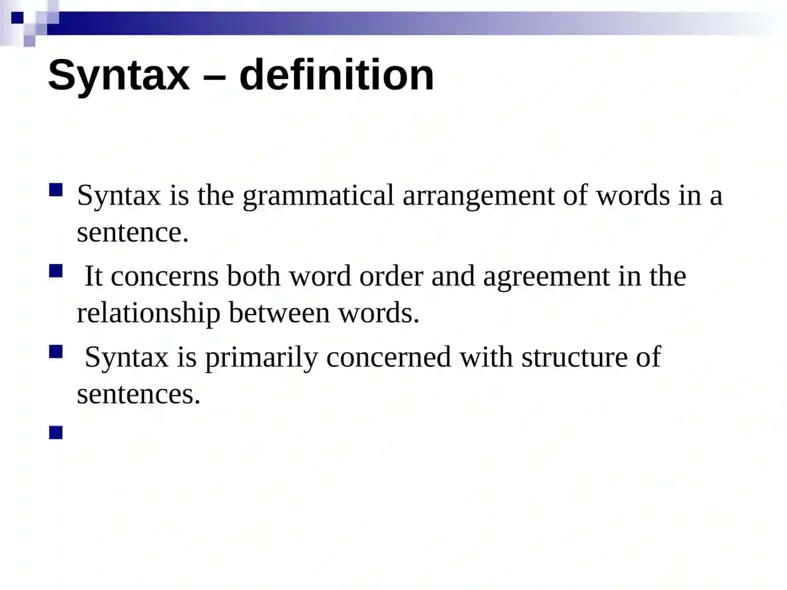 Syntax 2