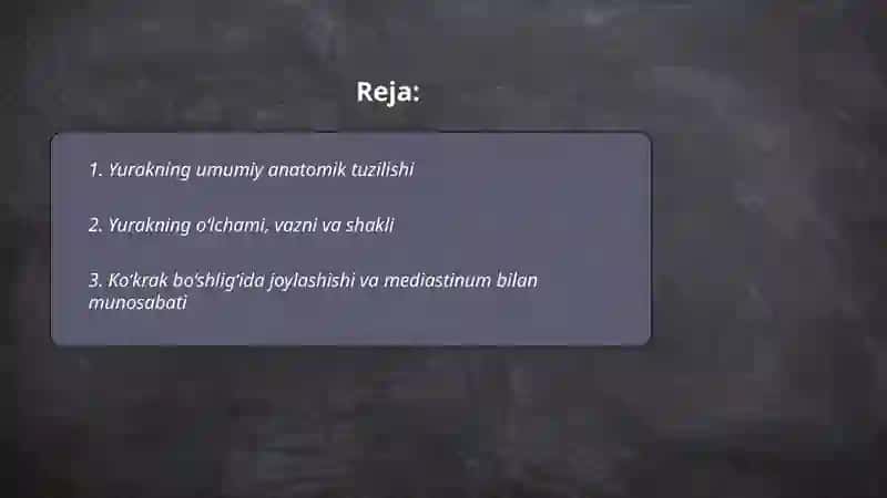 Yurakning morfo-funksional tavsifi 2