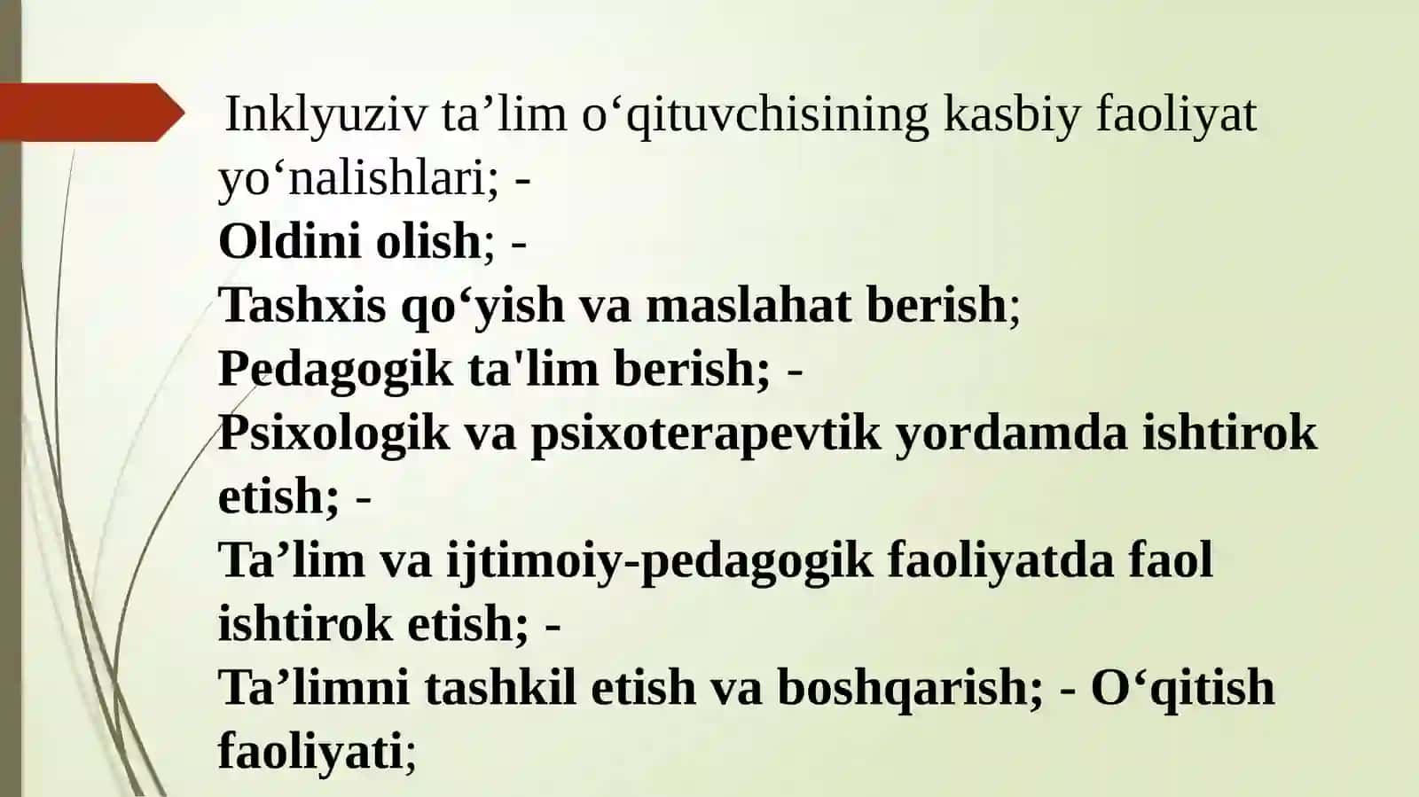 Individual ta`lim marshruti tuzish tamoyillari, mutaxassislar jamoasi 2