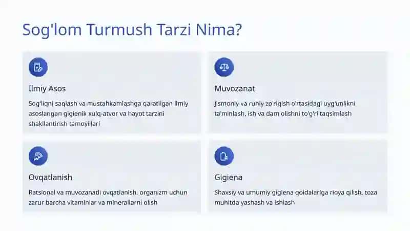 Sog'lom Turmush Tarzi 2