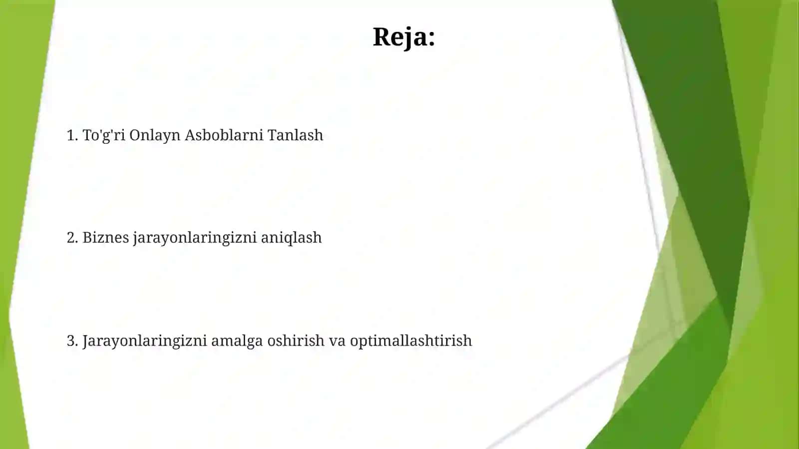 Internet tarmog’da biznes jarayonlarni tashkiletish 2