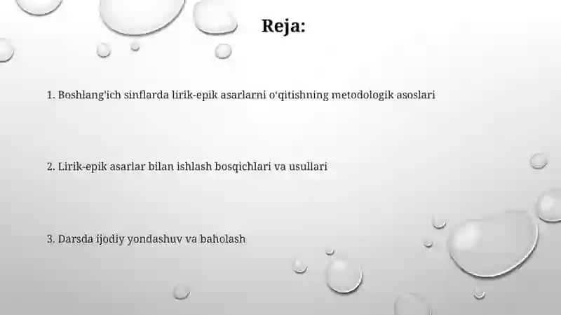 Boshlanğich sinfda liroepik asarlar ustida ishlash uchun metodik tavsiyalar 2