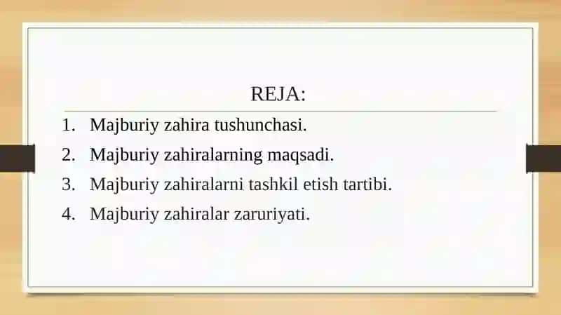 Majburiy zahiralarni tashkil etish tartibi va uning zaruriyati 2