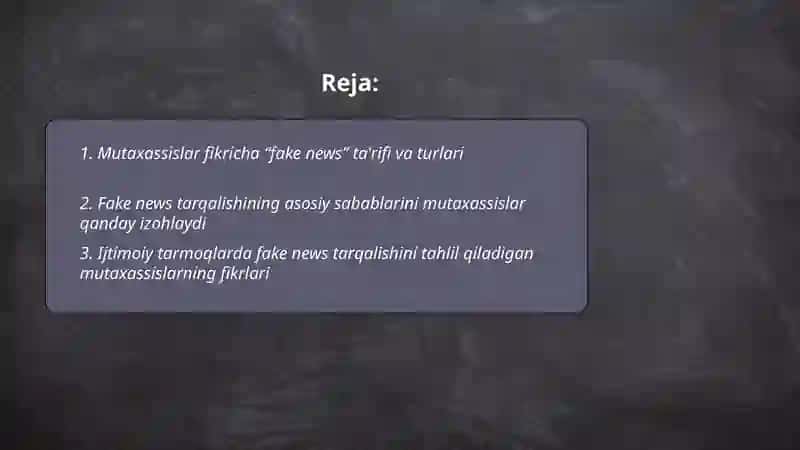 Fake News haqida mutaxassislar nima deydi 2