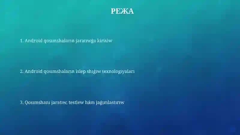 Android Operatsion Sisteması Arxitekturası 2