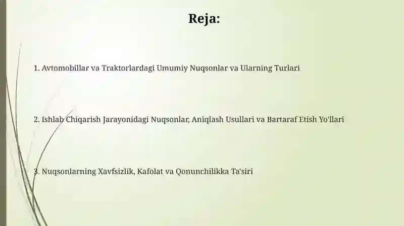 Ishlab Chiqarish Jarayonidagi Nuqsonlar, Aniqlash Usullari va Bartaraf Etish Yo'llari 2