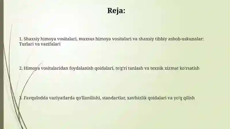 Shaxsiy himoya vositalari va maxsus himoya vositalari 2