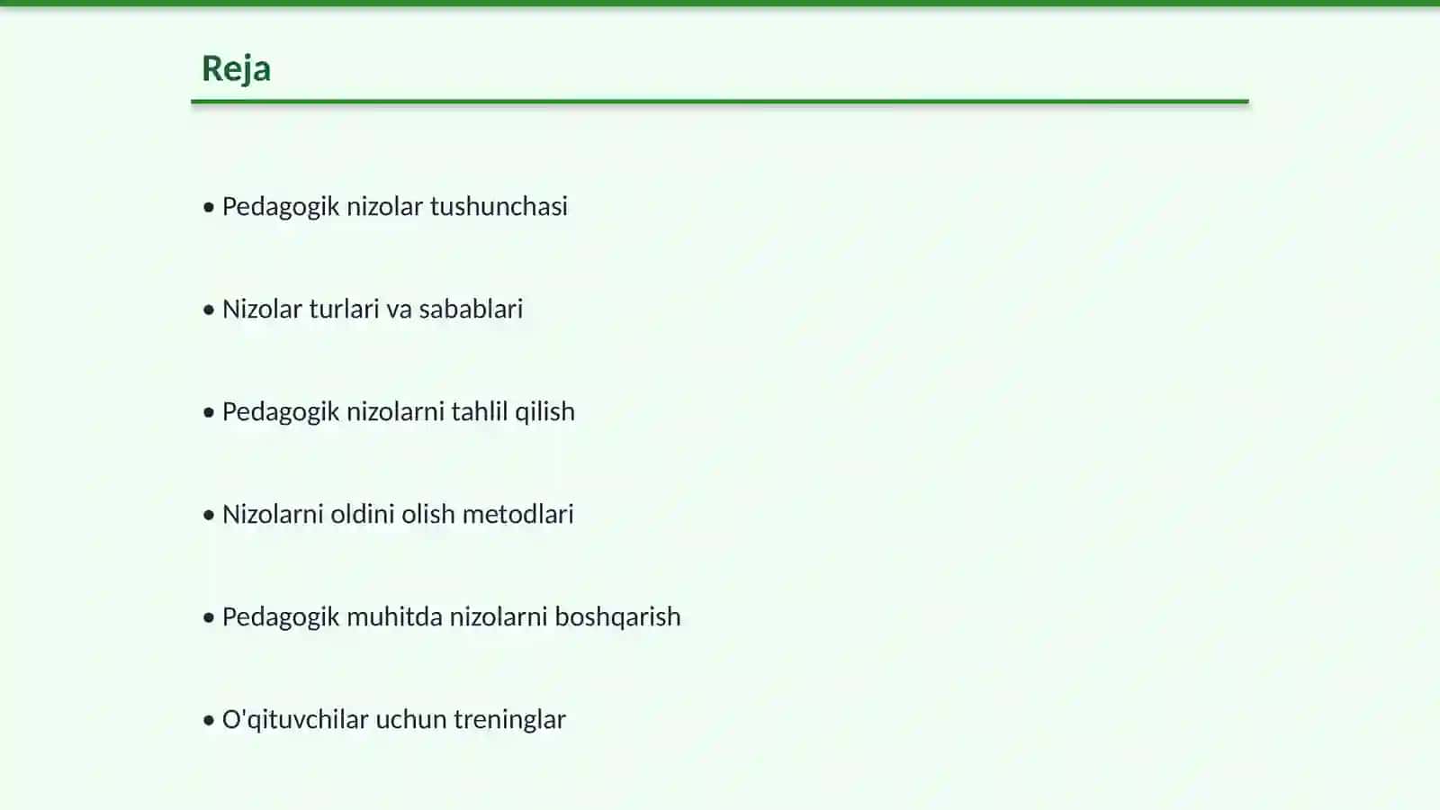 Pedagogik nizolar va ularni oldini olish texnologiyasi 2