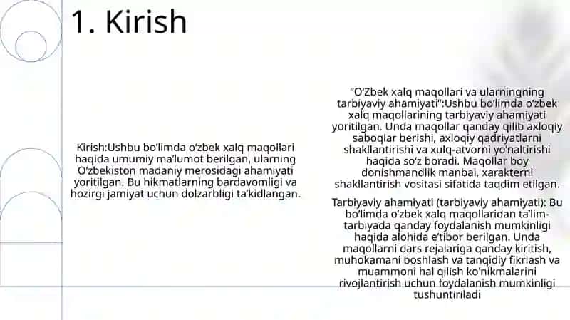O‘Zbek Xalq Maqollari Va Ularning Tarbiyaviy Ahamiyati 2