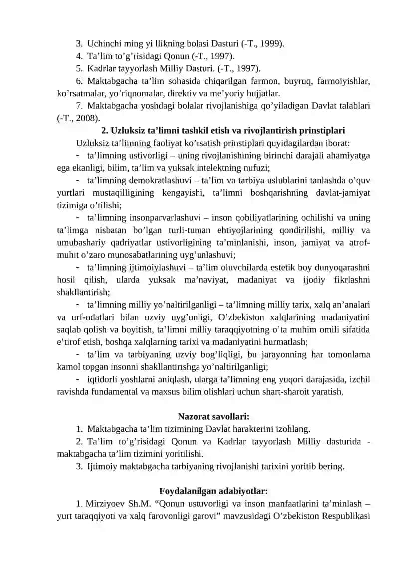 Kadrlar tayyorlash milliy dasturi 2