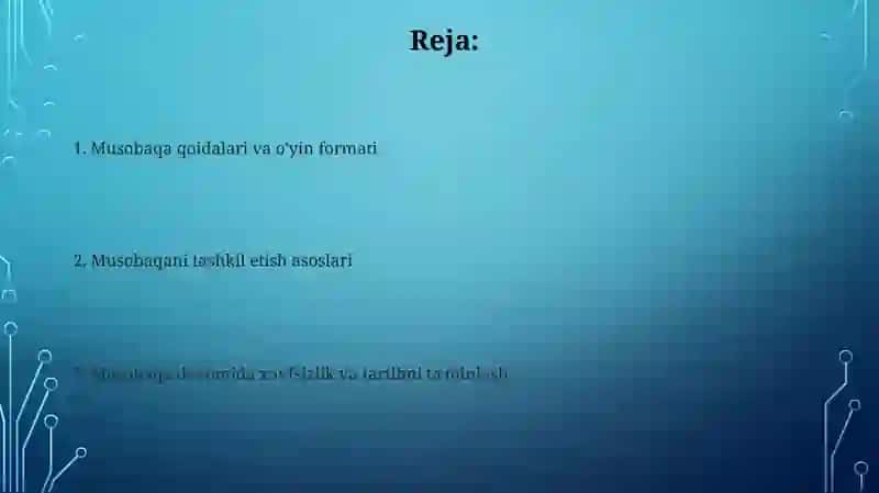 Voleybol musоbaqa qоidalari, musobaqalarni tashkil qilish asoslari 2