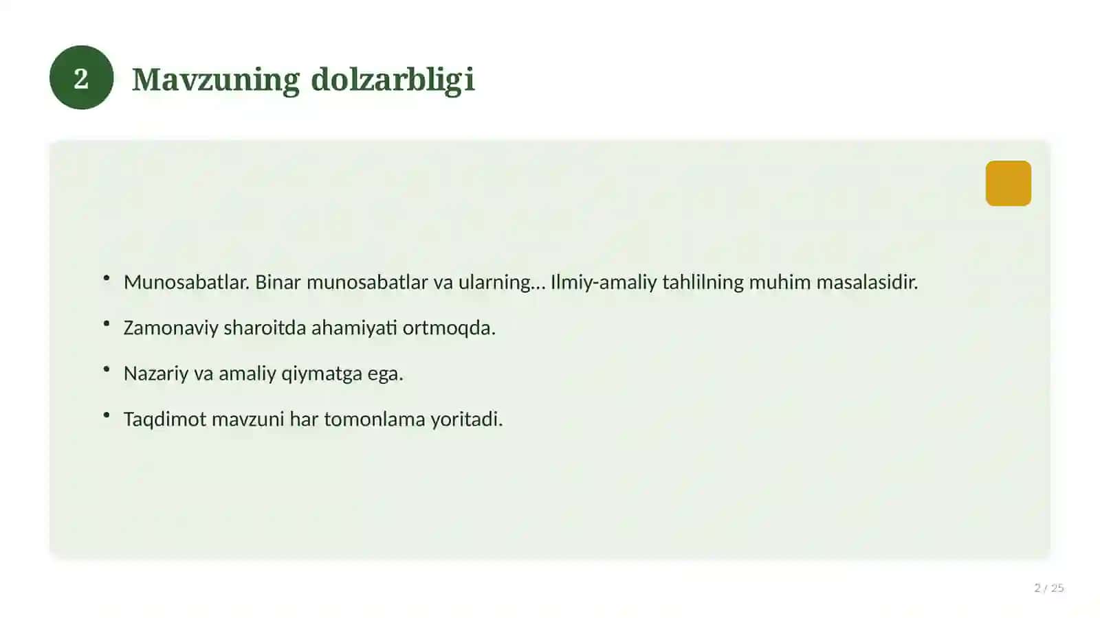 Munosabatlar. Binar munosabatlar va ularning matritsasi. Munosabatlar turlari 2