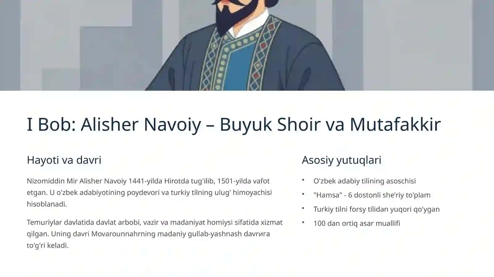 Alisher Navoiyning vaqfiya asarining tasnifi 2