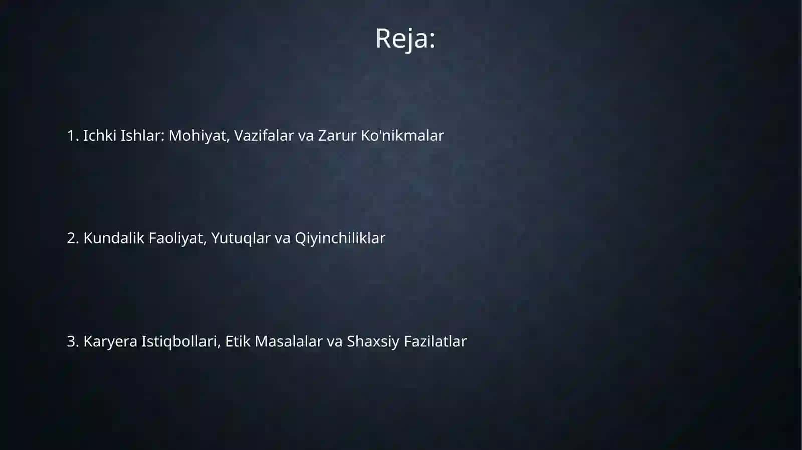 Mentanlagankasbmavzusidaichkiishlar 2