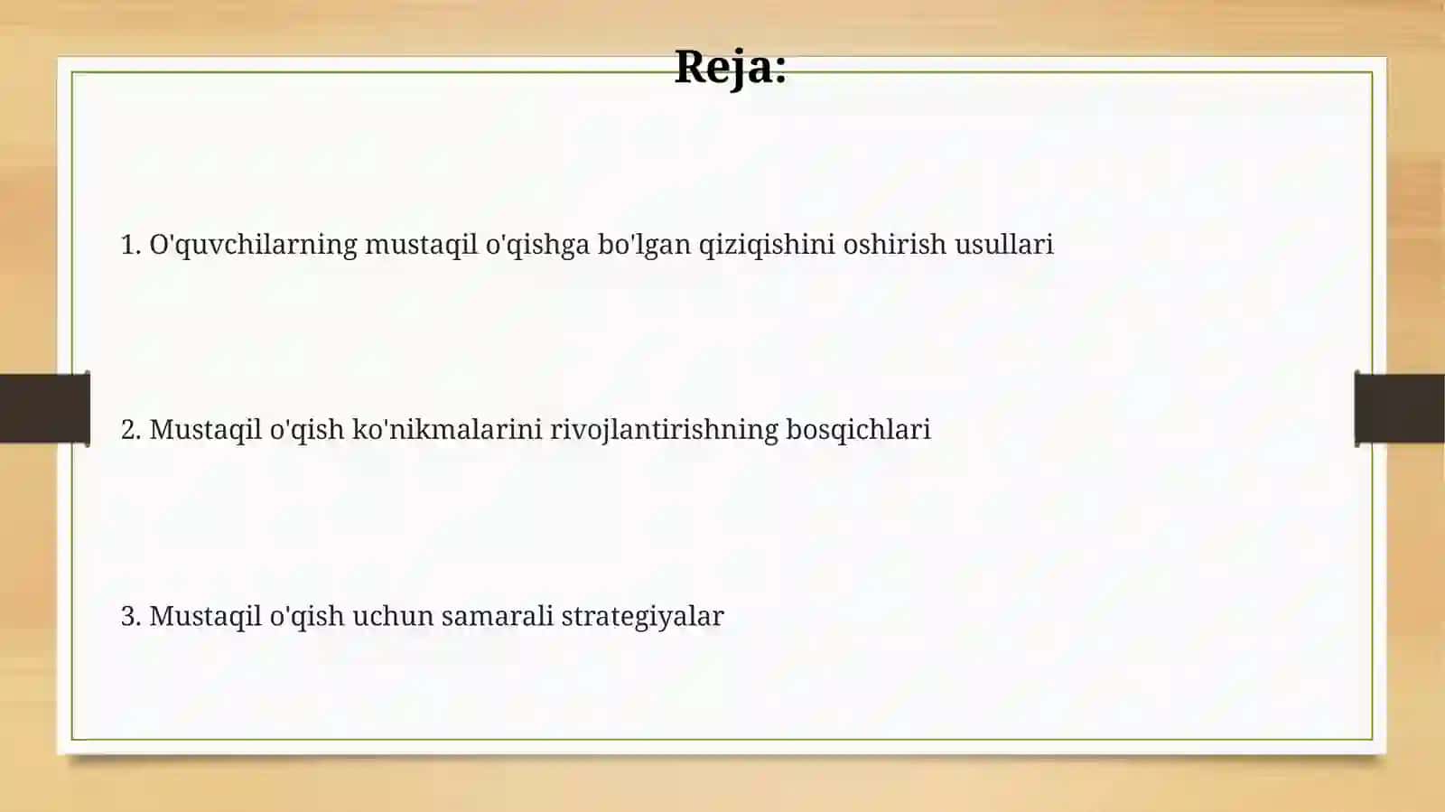 O'qishga bo'lgan qiziqishni oshirish usullari 2