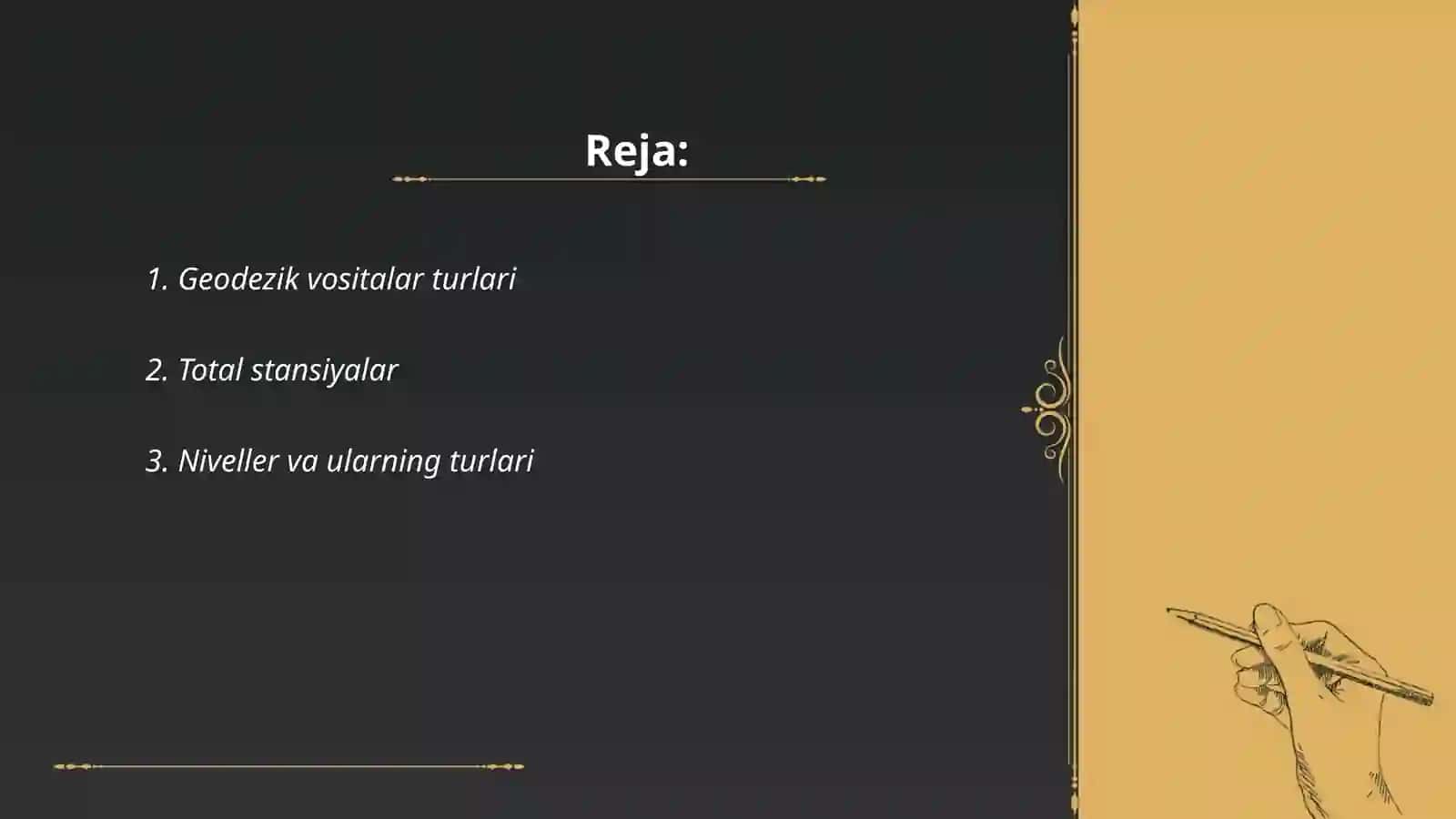 Geodezik Vositalar va Ular Qo'lanilishi 2