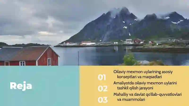 O’zbekiston respublikasida  oilaviy mexmon uylarini tashkil etish 2