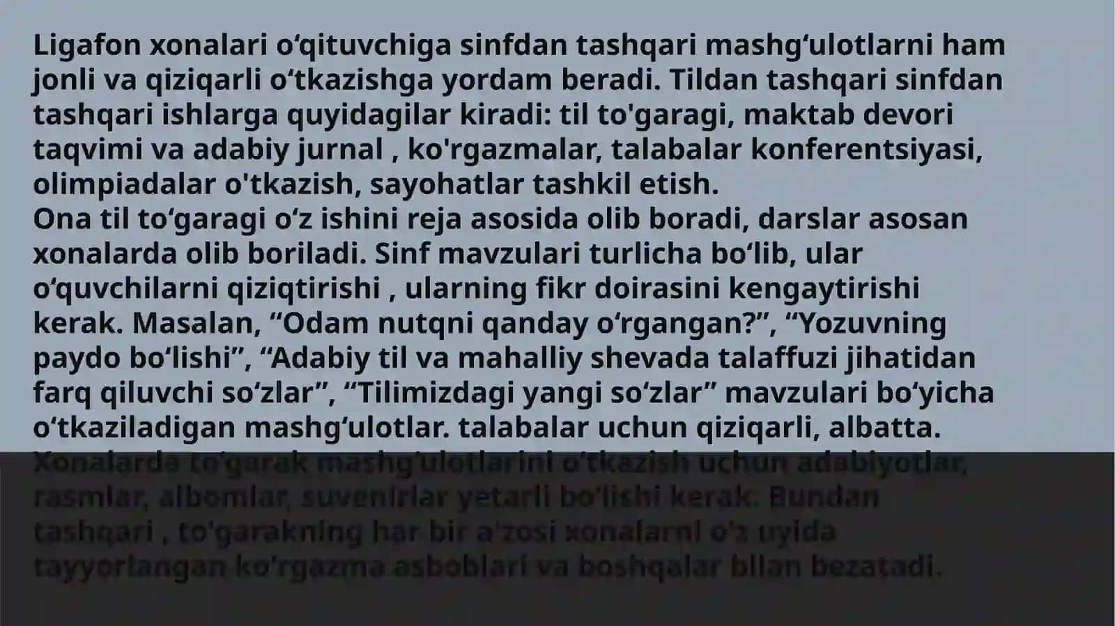 4-sinfda tanlovlarning mazmuni va ularni tashkil qilish usullariga topshiriqlar tizimini ishlab chiqish 2
