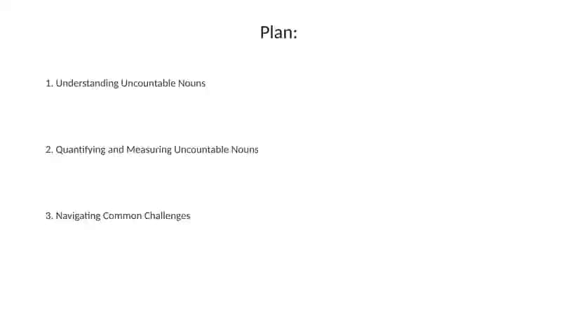Uncountable Nouns 2