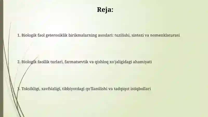 Geterosiklik birikmalar 2