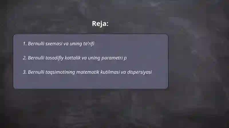 Bernulli va Puasson 2