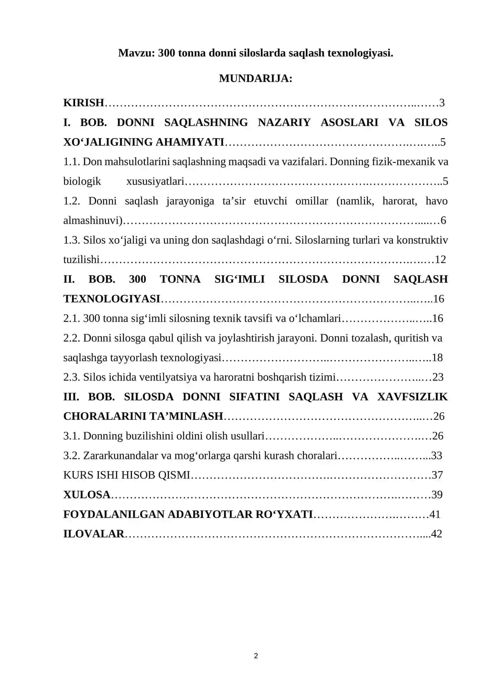 300 tonna donni siloslarda saqlash texnologiyasi. 2