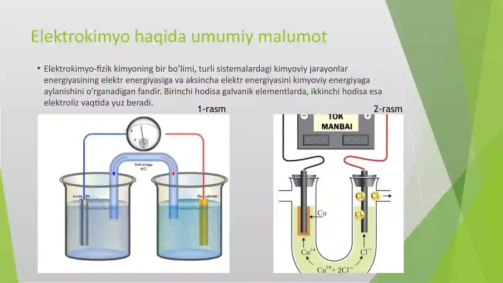 ELEKTROKIMYO ASOSLARI. KONDUKTOMETRIYA. PATENSIOMETRIYA 2