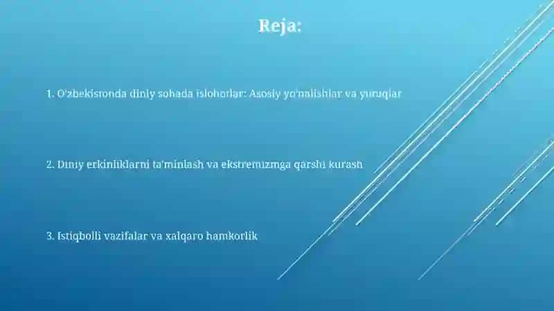 Oʻzbekistonda din sohasidagi davlat siyosatida islohotlar 2