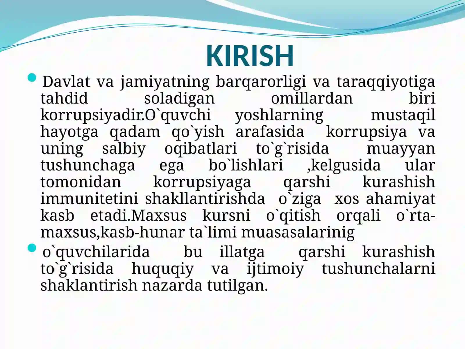 Korrupsiyaga qarshi kurash Usullari 2