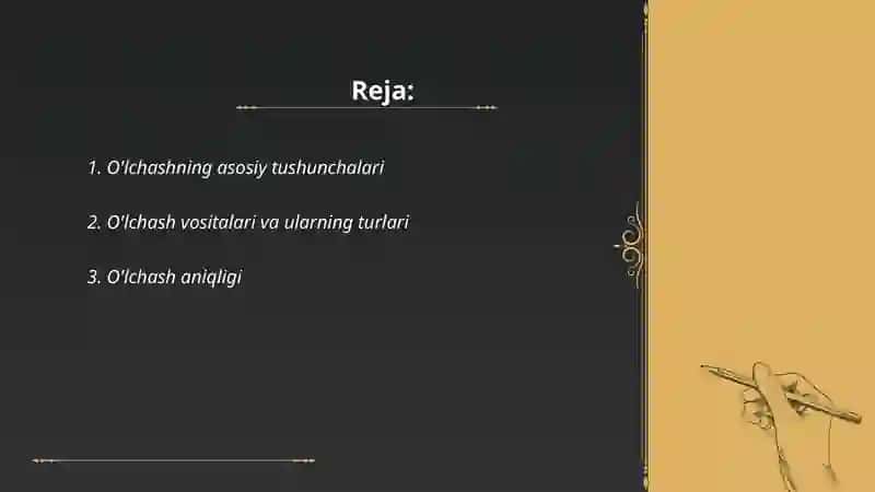 O`lchashlar va ularning xatoliklari 2