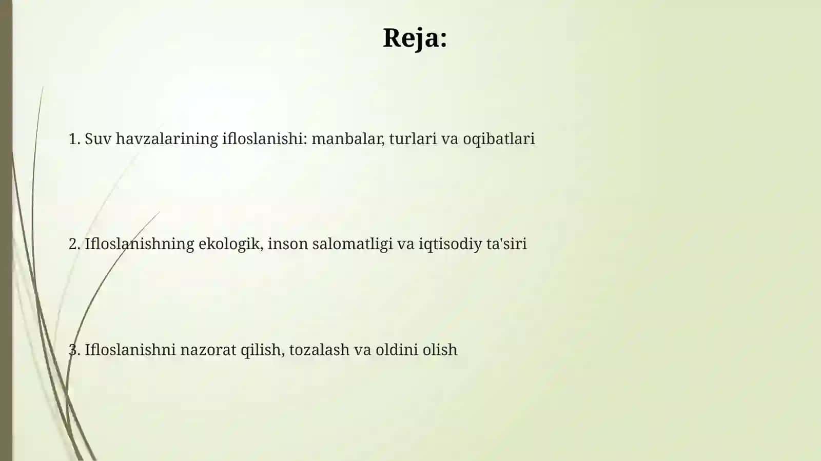 Suvhavzalarining ifloslanishi 2