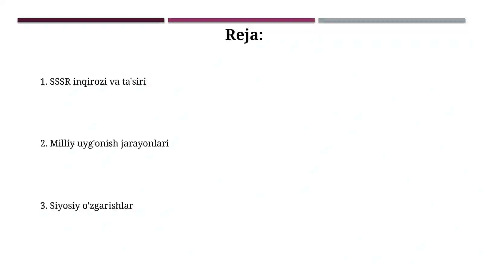Mustaqillikka erishisharafasida O'zbekistondagi ijtimoiy-siyosiy jarayonlar 2