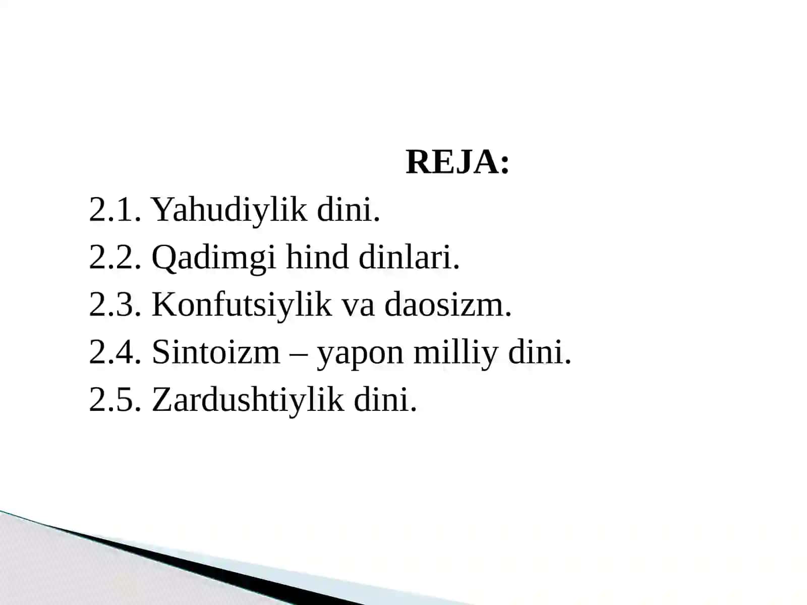 Milliy dinlar 2