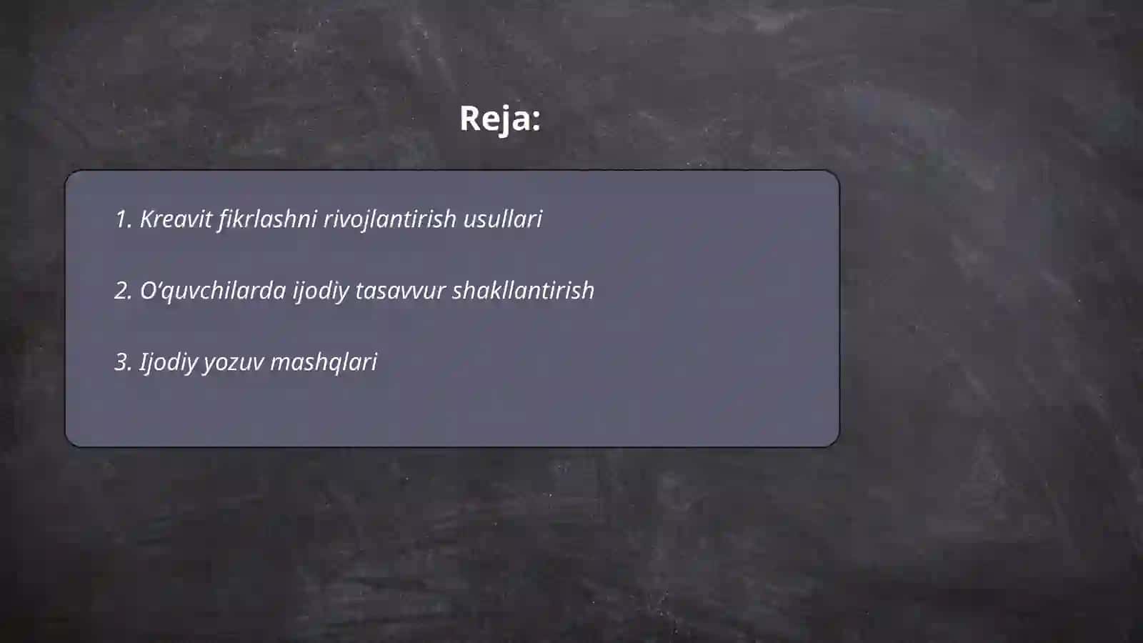 Kreavit fikrlashni rivojlantirish usullari 2