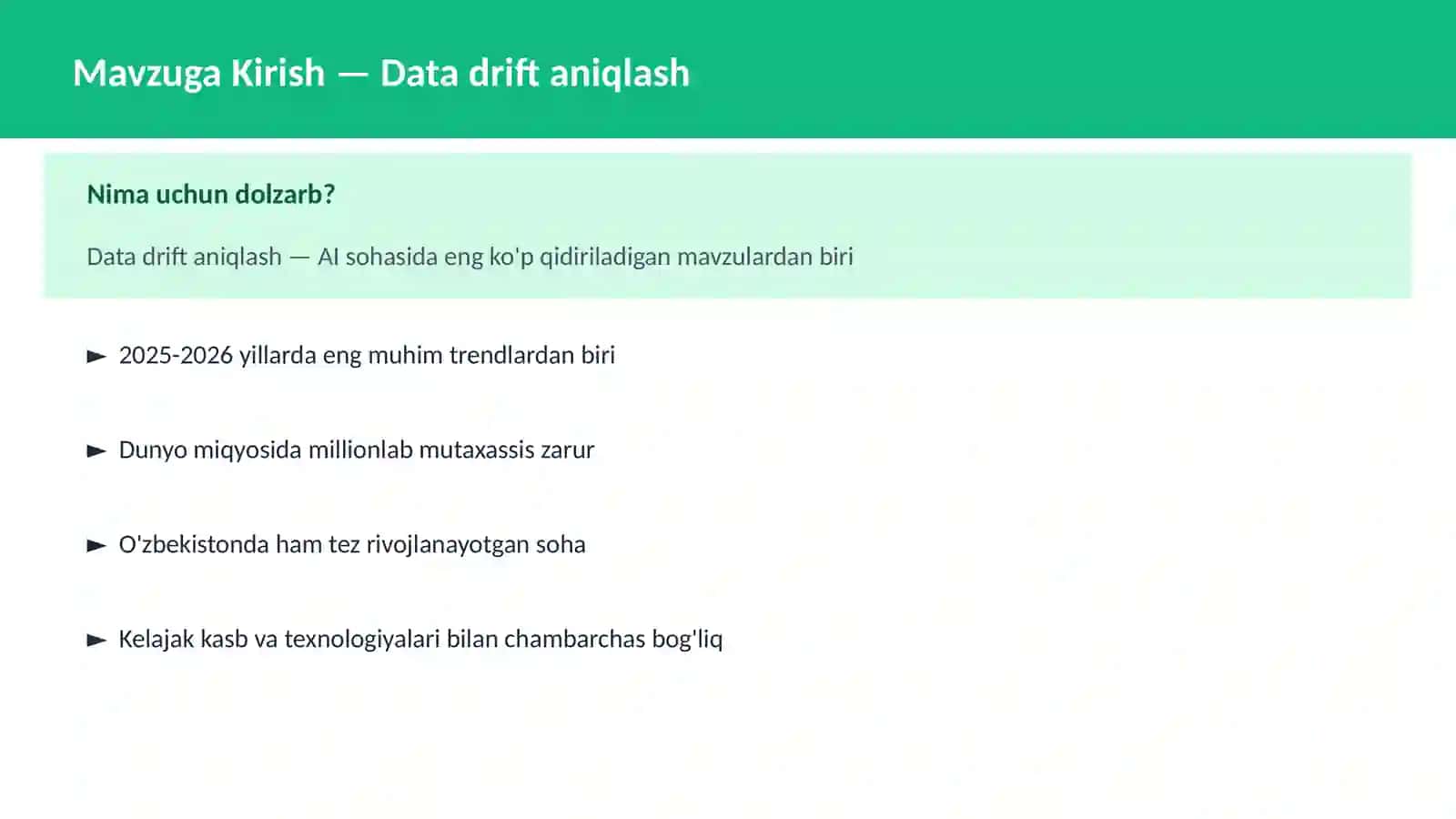 Data drift aniqlash 2