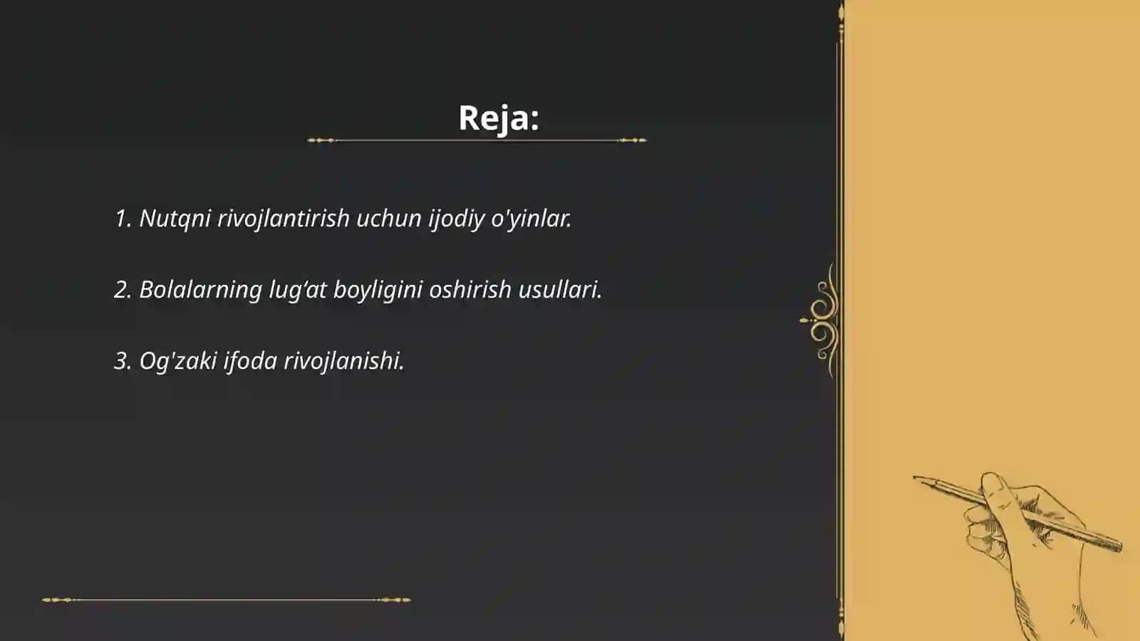 Nutqni rivojlantiruvchi psixologik mashgʻulotlar 2