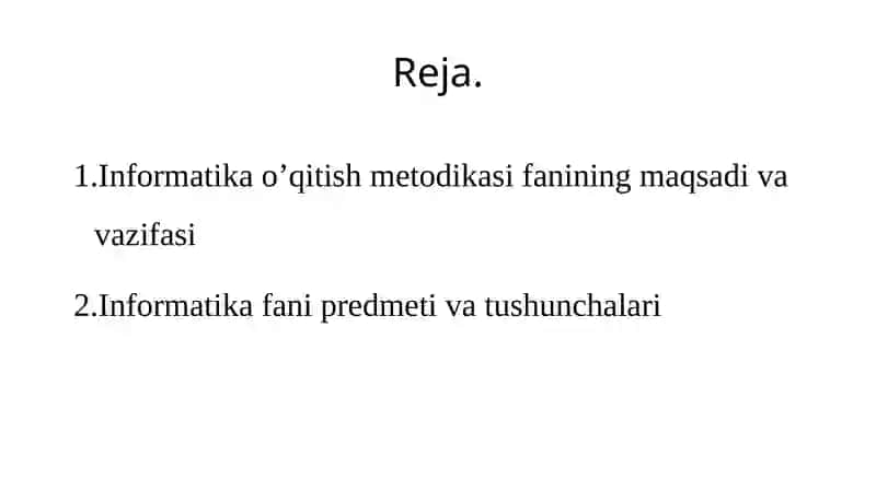 Informatika fanining metodikasi 2