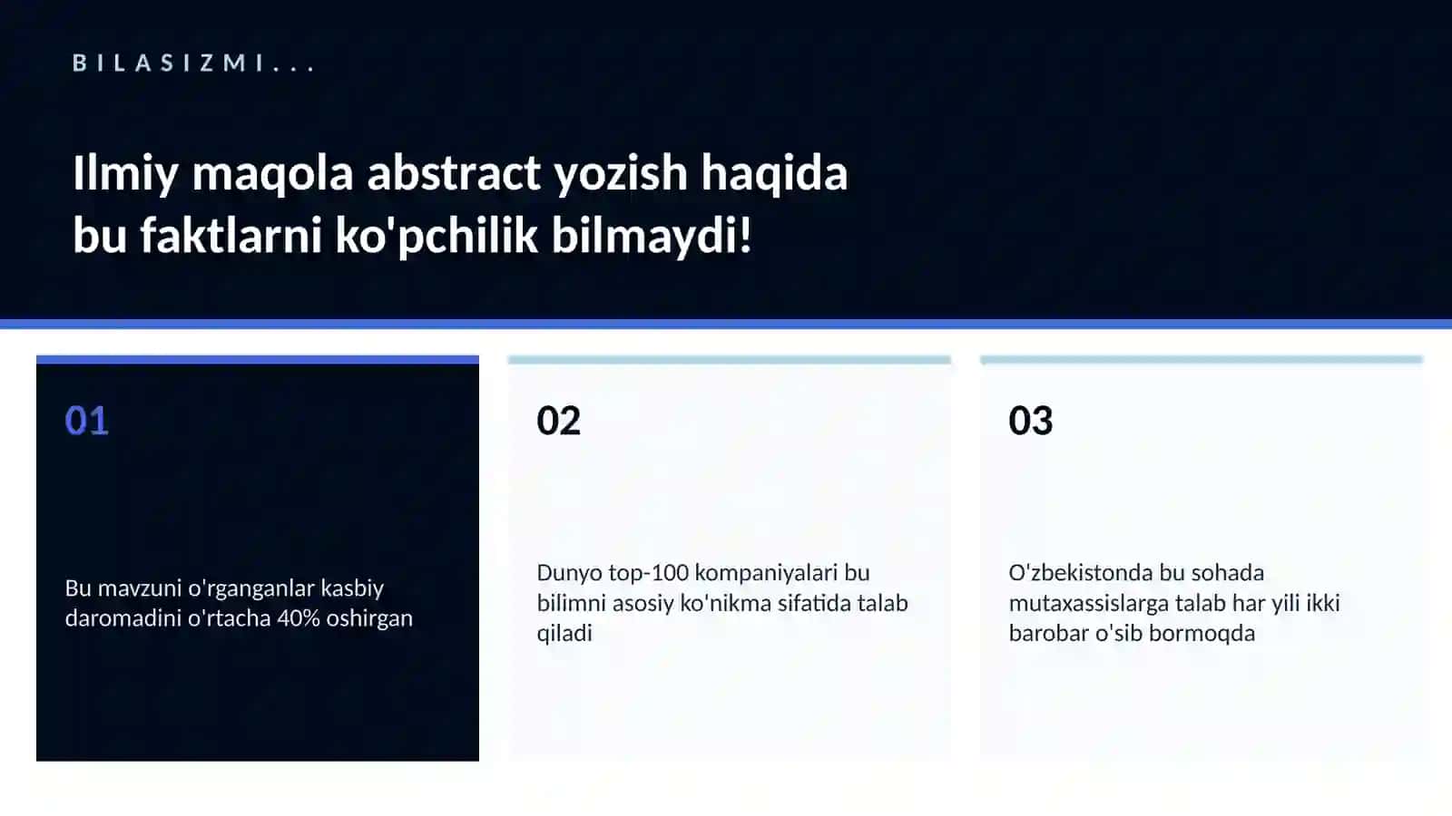 Ilmiy maqola abstract yozish 2