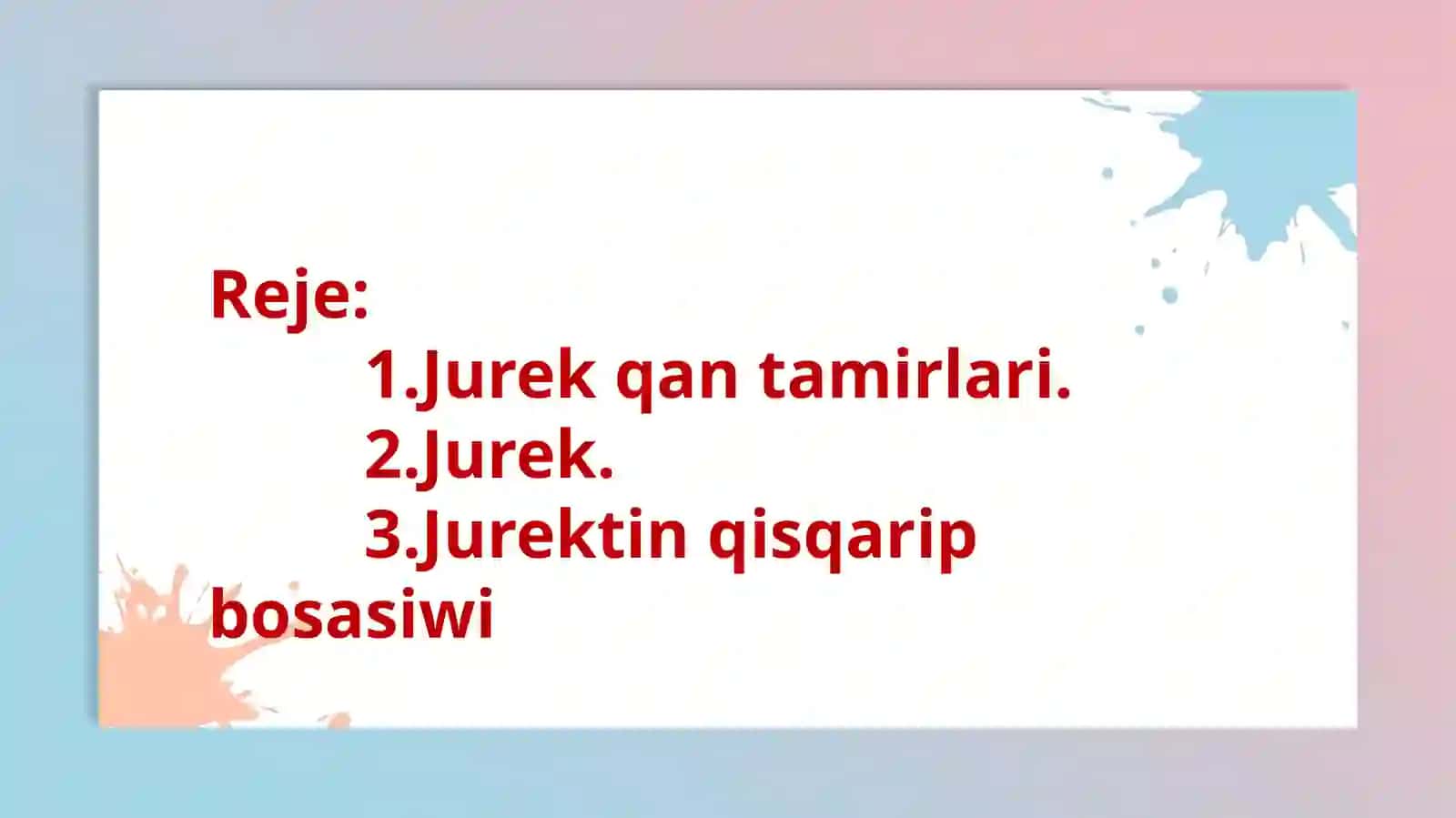 Jurek qan tamirlarinin preparatta ham tiri organizmlerde uyraniw 2