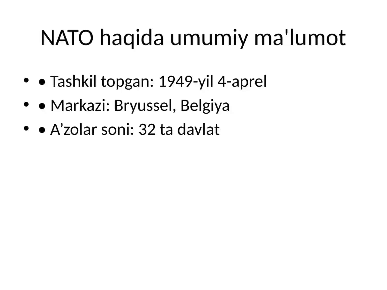 NATO – Slayd Taqdimoti 2