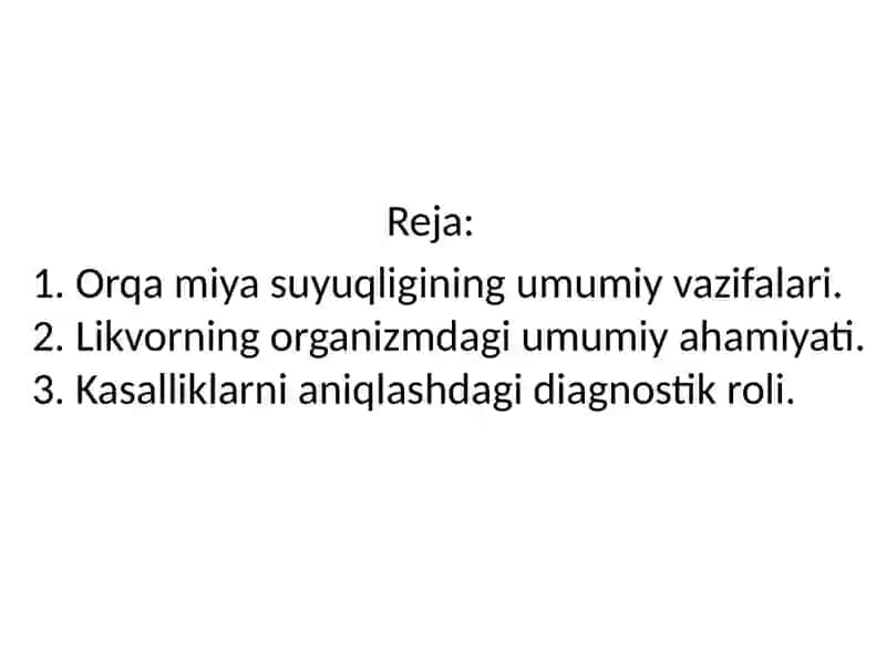 Orqa miya suyuqligi hosil boʻlishi, tarkibi va klinik ahamiyati 2