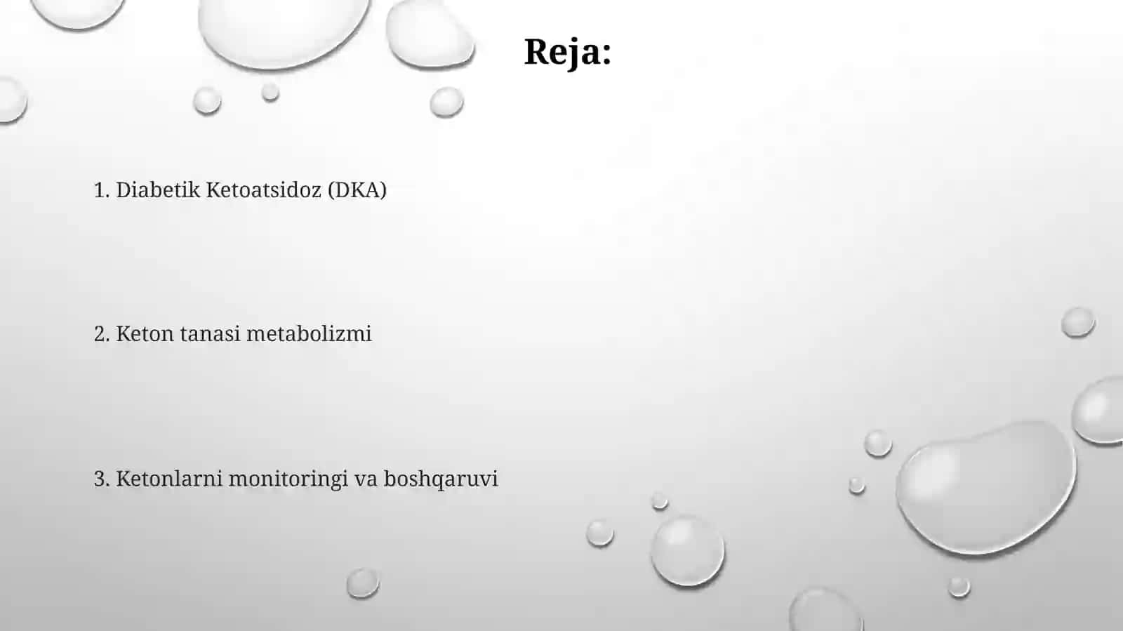 Qandli diabet va ochlikdagi ketonuriya va ketonemiya 2