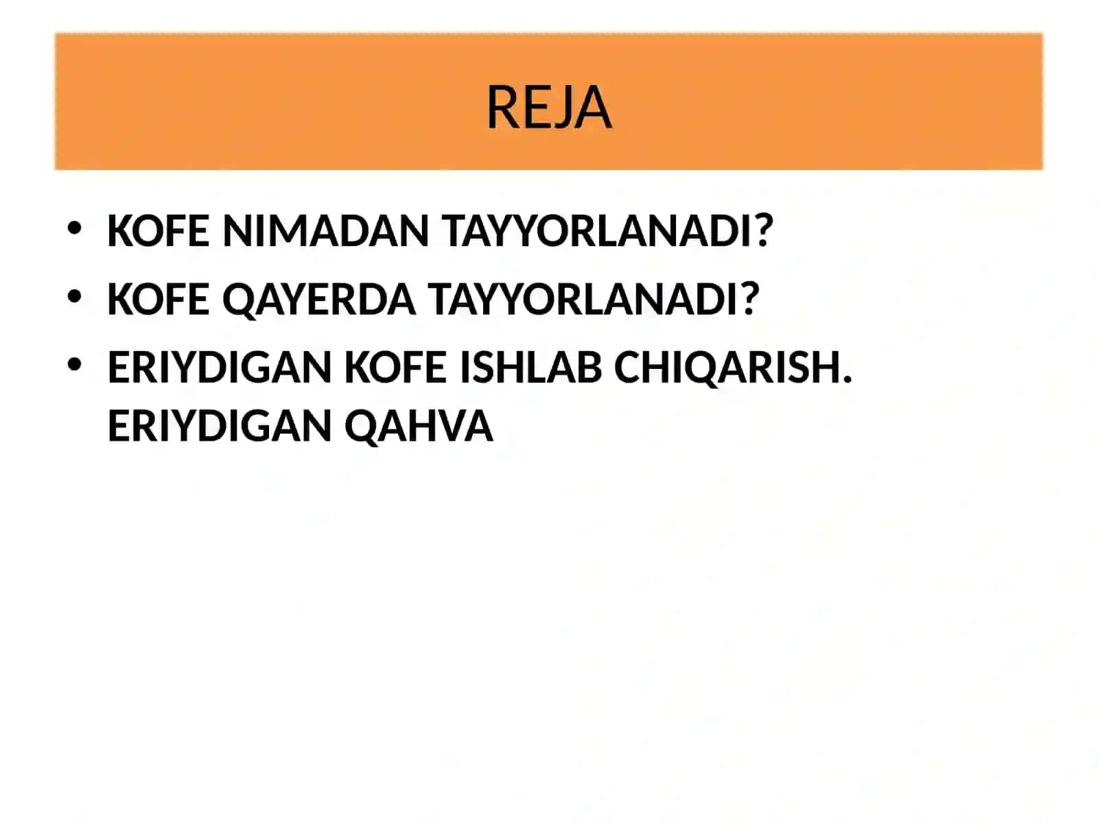 Kofe tayyorlash texnologiyasi 2