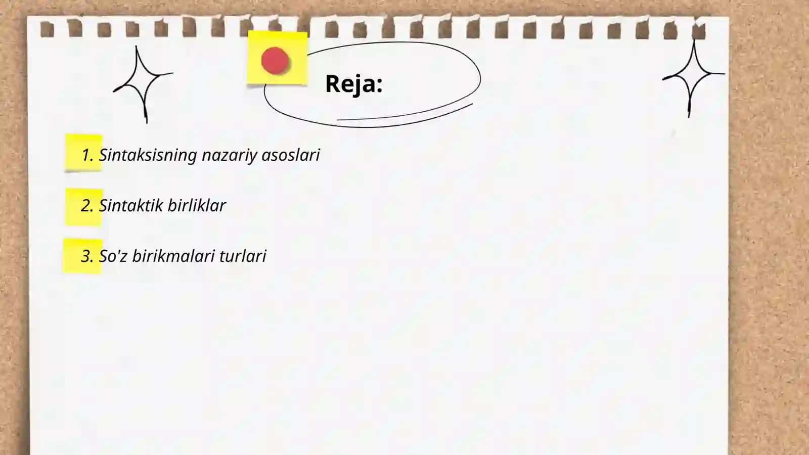 Sintaksis. Sintaksis qismlari Soʻz birikmasi 2
