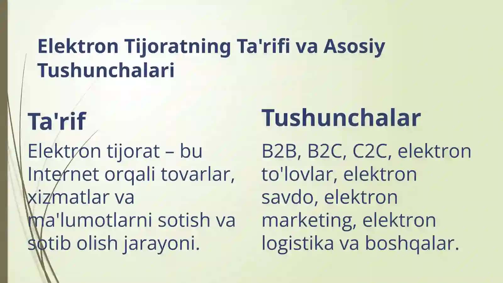 Elektron Tijoratning Rivojlanishi 2
