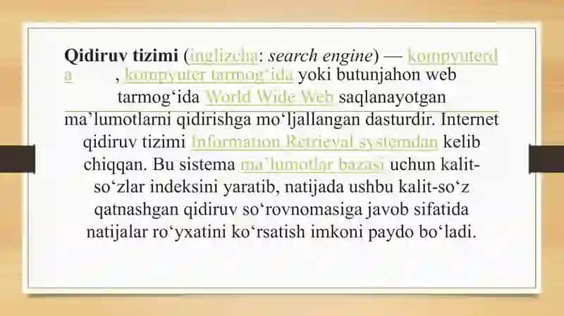 Qidiruv tizimlarida ishlashni boshlash 2