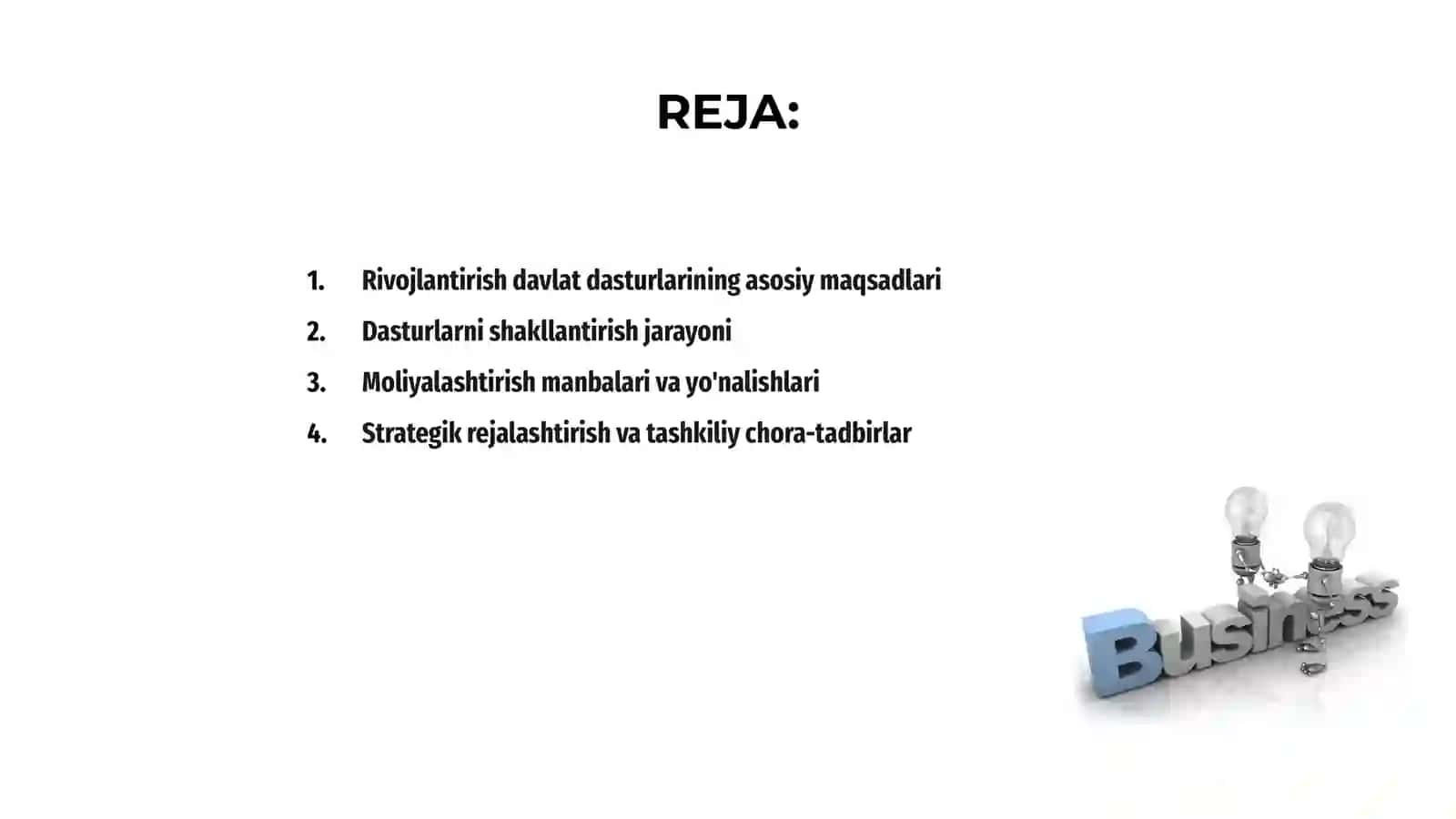 Rivojlantirish Davlat Dasturlari 2