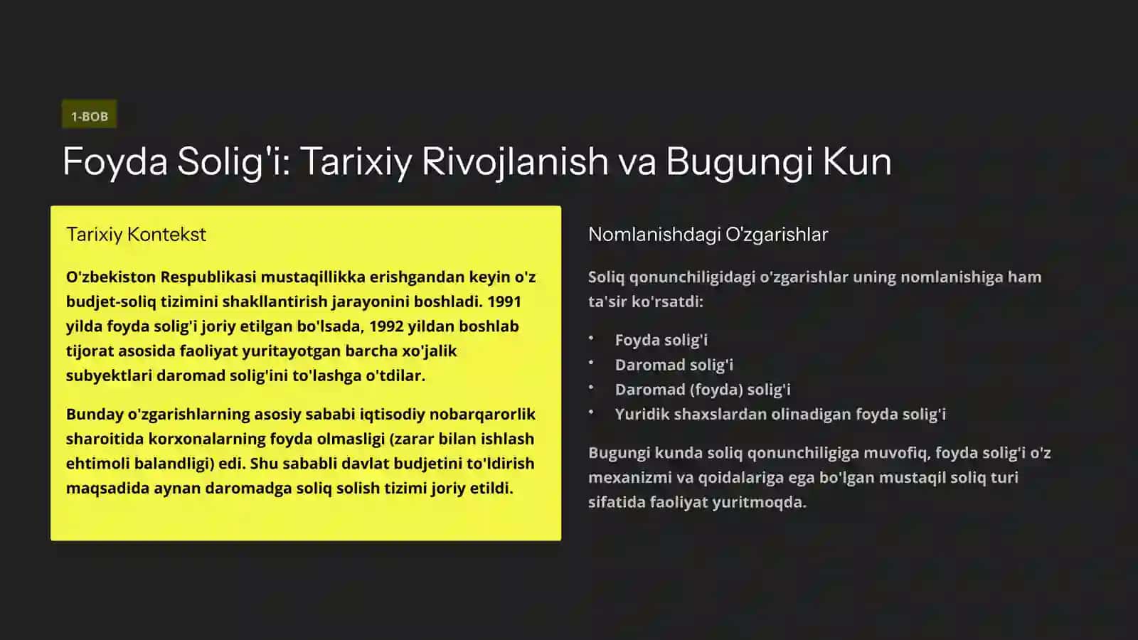 Foyda Solig'i: Tarixiy Rivojlanish va Bugungi Kun 2