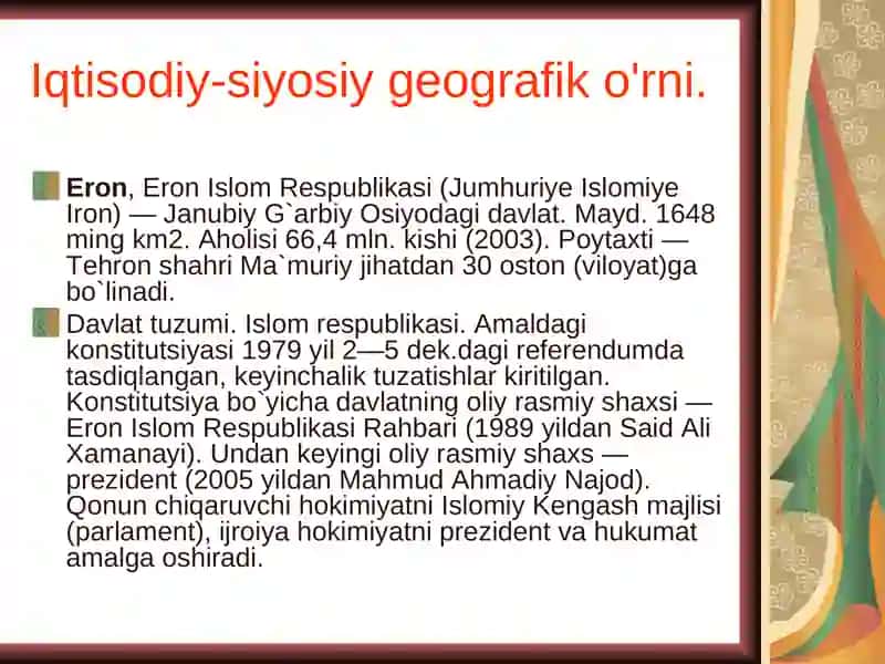 Jahon tarixdan Qadimgi Eron iqtisodiyoti tarixi 2
